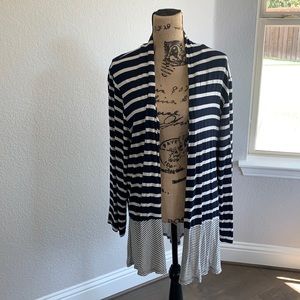 Beautiful navy and white Cardigan! Nautical stripe